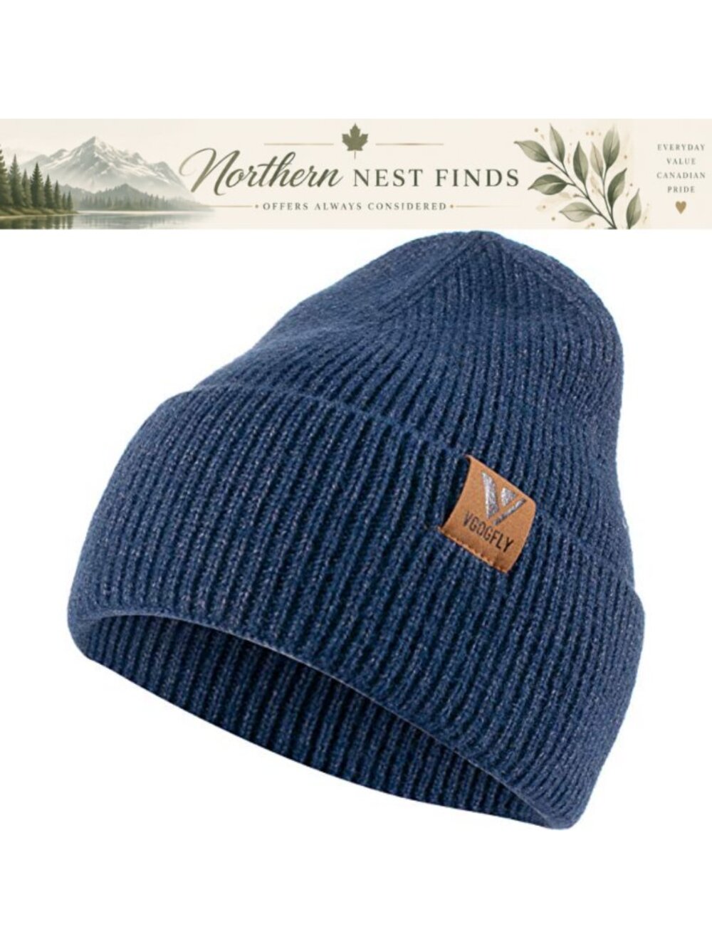 Slouchy Knit Beanie Winter Warm Soft Acrylic Ski Hat Unisex One Size